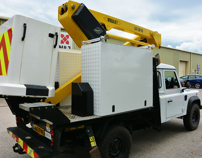 Versalift Platform Mounted storage Lockers Boxes