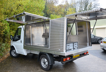  Ford Transit Flat with a Farriers Workshop.