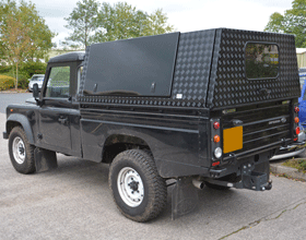 Land Rover 110 Truework Canopy and Samson Load Liner