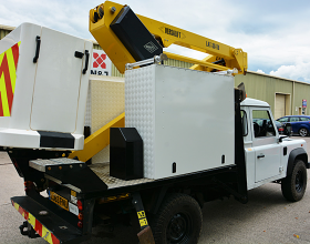 Versalift Platform Mounted storage Lockers Boxes