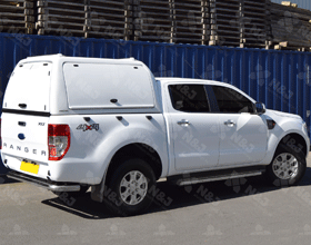 WHITE PROTOP HIGH ROOF GULLWING HARD TOP FOR FORD RANGER DOUBLE CAB 2012 ONWARDS