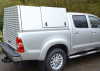 Full Size rear door and view of side lift up doors on the Samson Canopy.
