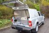 A great view of the Workshop built onto the Toyota Pickup.