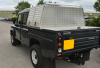 Rear View of the Land Rover and Top Cover