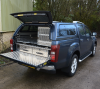 Isuzu Dmax Drawers, slid out and dog box.