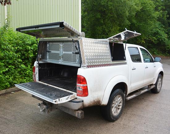 Truework Canopy complete with Dog Box fitted in the Roof