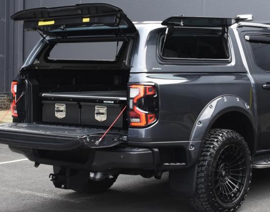 Ford Ranger 2023- Aeroklas Lift-Up E-Tronic Hardtop Canopy in Various Colours