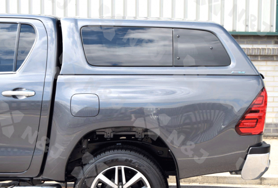 Toyota Hilux Aeroklas Leisure Canopy with Pop Out Side Windows 